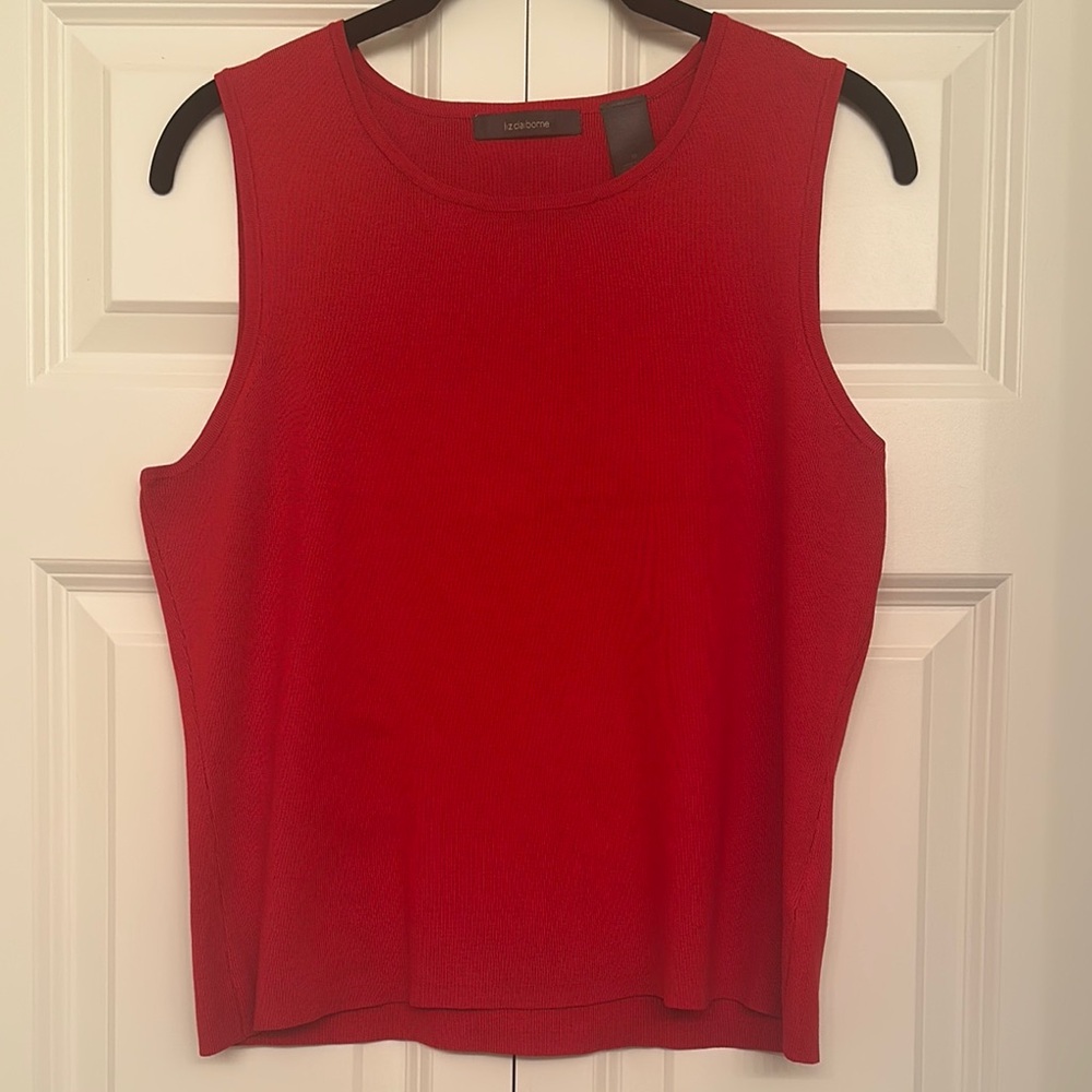 Liz Claiborne Red Sleeveless Top
